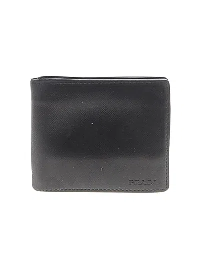 Pre-owned Prada Leather Wallet In Black