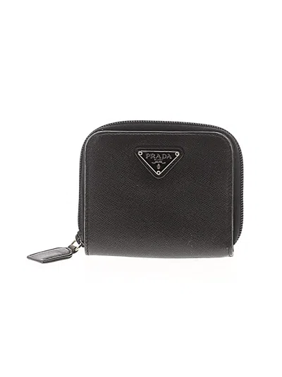 Pre-owned Prada Leather Wallet In Black