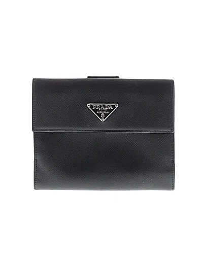 Pre-owned Prada Leather Wallet In Black