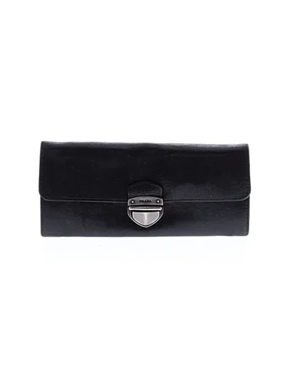 Pre-owned Prada Leather Wallet In Black