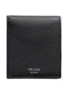 Prada Leather Wallet In Black