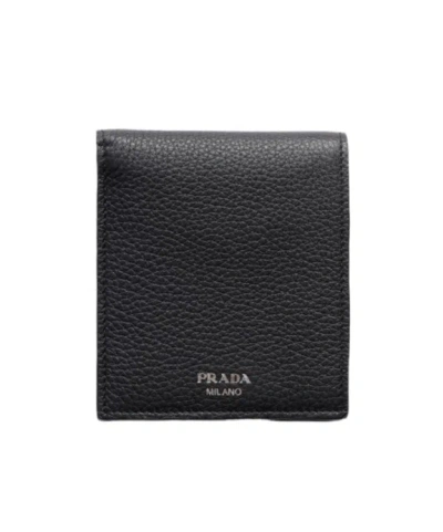 Prada Leather Wallet In Black