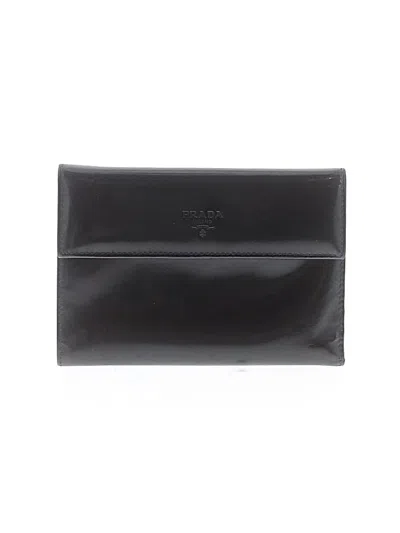 Pre-owned Prada Leather Wallet In Black