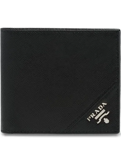 Prada Leather Wallet In Black