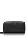Prada Leather Wallet In Black
