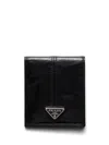 Prada Leather Wallet In Black