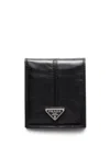 Prada Leather Wallet In Black