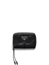 Prada Leather Wallet In Black