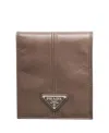 Prada Leather Wallet In Brown