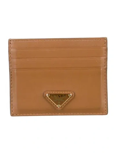 Pre-owned Prada Leather Wallet In Brown