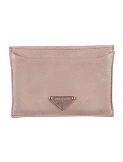 Pre-owned Prada Leather Wallet In Neutral