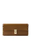 Prada Leather Wallet-on-chain In Brown