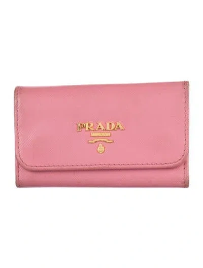 Pre-owned Prada Leather Wallet In Pink