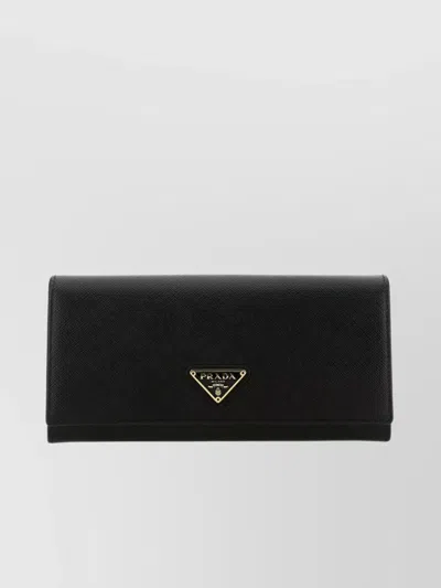 Prada Black Saffiano Key Ring With Logo Women