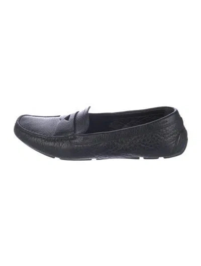 Pre-owned Prada Leather Whipstitch Trim Loafers In Multi