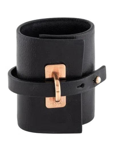 Pre-owned Prada Leather Wrap Bracelet In Multi