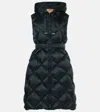 Prada Leather Wrap Coat In Black