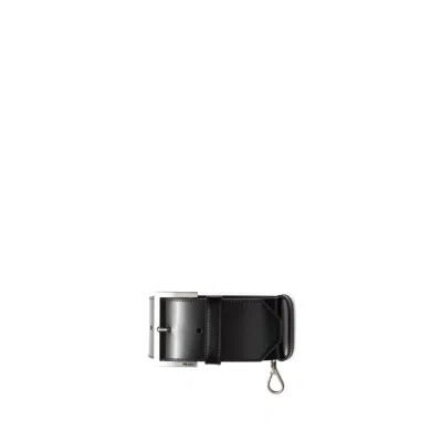 Prada Leather Wrist Strap In Black