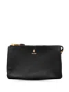 Prada Leather Zipper Pouch In Red