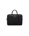 Prada Saffiano Leather Briefcase In Black