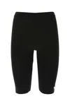 Prada Black Viscose Blend Leggings In Black