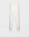 Prada Ivory Technical Fabric Leggings In White