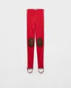 Prada Leggings Aus Fleece In Red