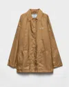 Prada Fleece-lined Re-nylon Jacket In Brown