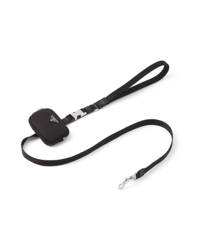 Prada Leine Aus Re-nylon In Black