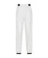 Prada Elastic-waistband Straight-leg Trousers In Blue