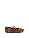 Prada Leopard Print Double Strap Ballet Flats