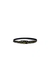 Prada Leopard-panel Belt In Black