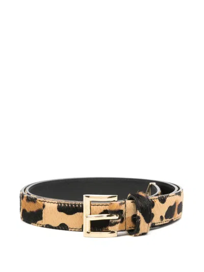 PRADA PRADA LEOPARD-PANEL BELT