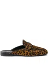 Prada Leopard-print Leather Mules In Brown