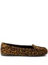 Prada Printed Leather Ballerinas In Multi