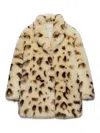 Prada Leopard-print Shearling Coat In Neutral