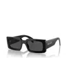 Prada Eyewear Rectangular Frame Sunglasses In Black