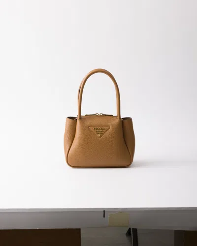 Prada Liaison Mini-handtasche Aus Leder In Brown