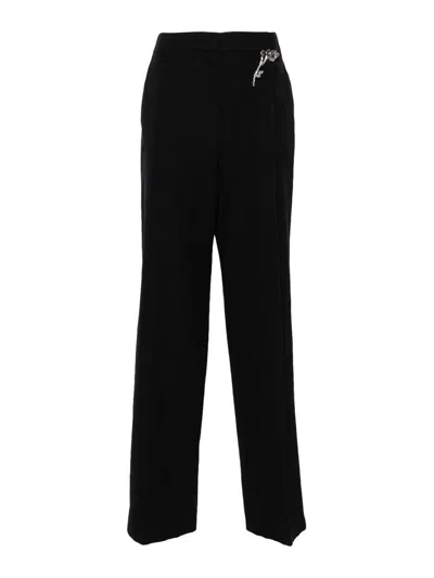 Prada Light Beige Glass Brass Pants In Black