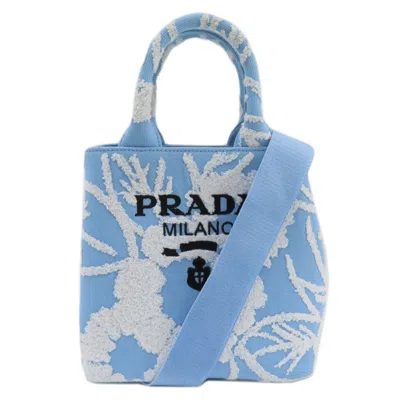 Pre-owned Prada Light Blue Canvas Tote Bag ()