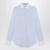 Prada Light Blue Cotton Shirt Women In Blue