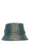 Prada Light Blue Denim Bucket Hat In Blue