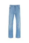 Prada Denim Jeans With Belt Loops And Straight Leg In Blue