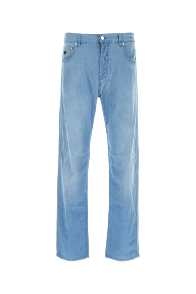PRADA PRADA LIGHT BLUE DENIM JEANS