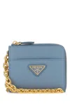 Prada Light Blue Leather Wallet
