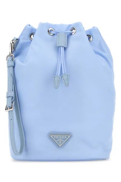 Prada Light Blue Nylon Clutch