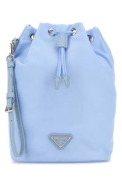 Prada Light Blue Nylon Clutch