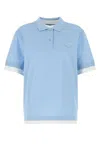 Prada Piquet Polo Shirt With Ribbed Cuffs And Collar In Animal Print