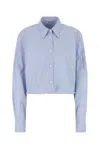 Prada Camicia In Popeline Azzurro  Donna In Blue