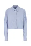 Prada Camicia In Popeline Azzurro  Donna In Blue